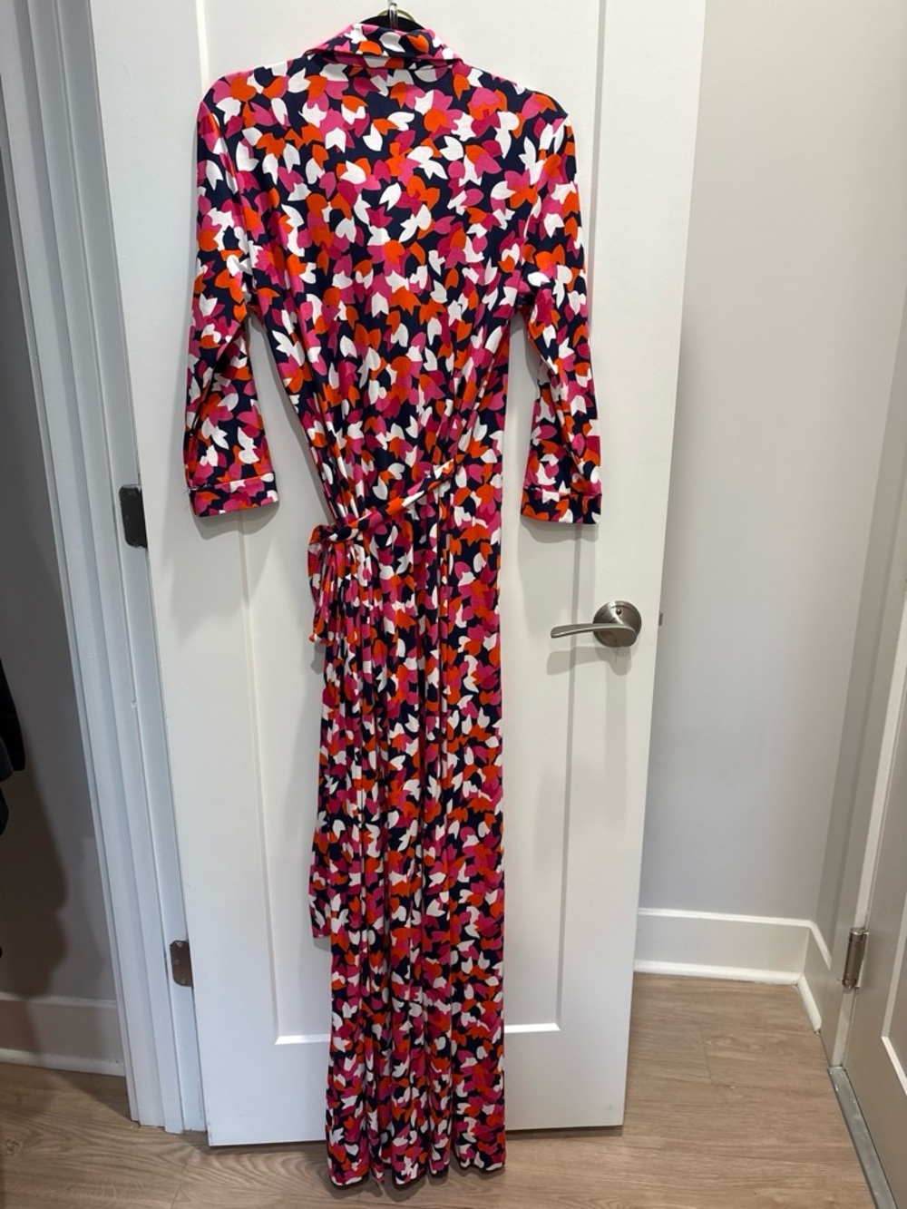 Diane von Furstenberg Pink Multi Print Wrap Maxi Dress - Picture 4 of 6
